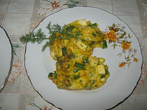 Omleta Cu Branza Marar Si Ceapa Verde Gastrowiki
