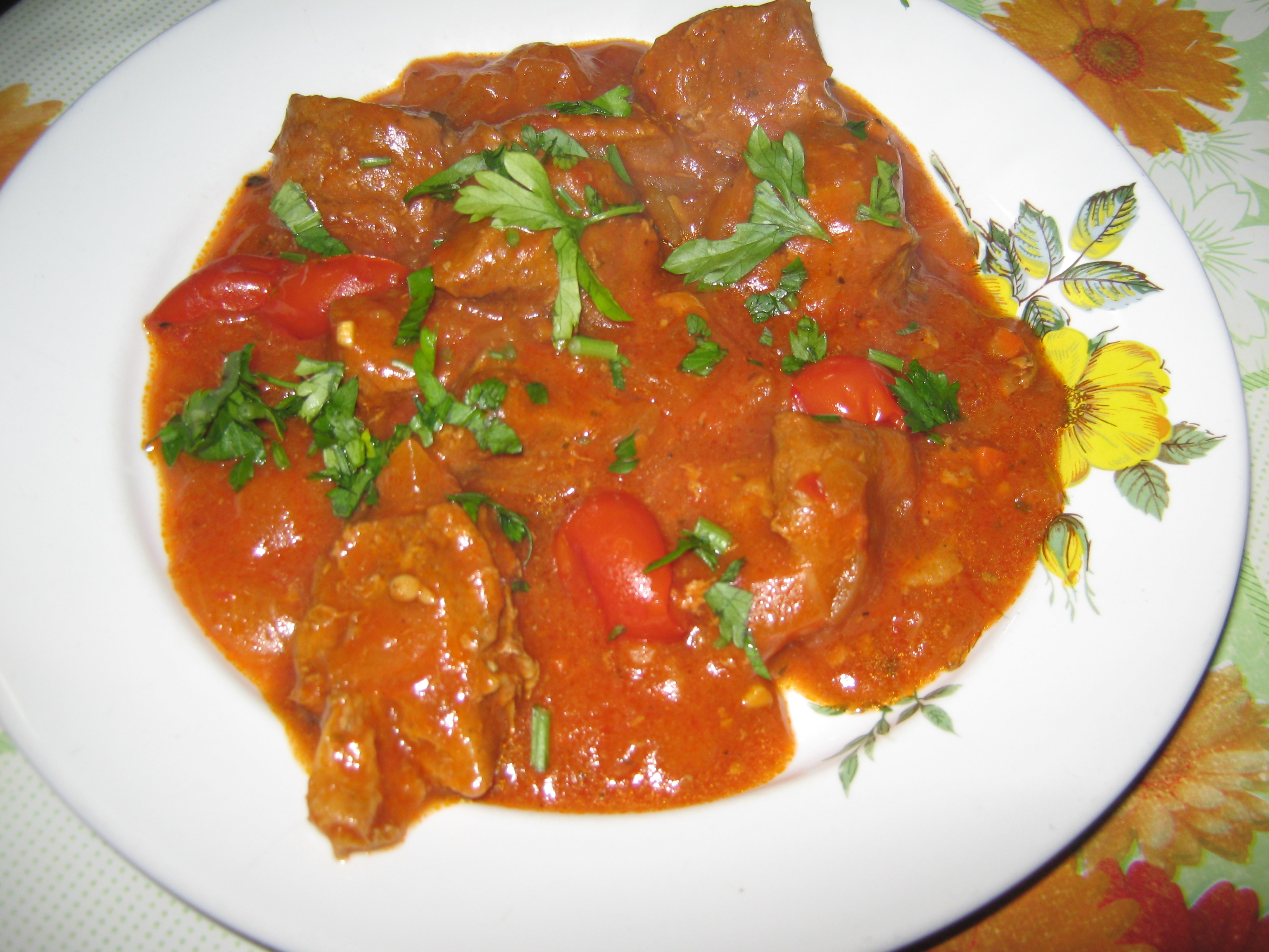 Tocana de ceapa cu carne de vitel